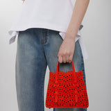 Mina 20 vienne orange suede tote bag
