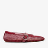 Alaïa Patent red mesh ballet flats