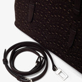 Mina 25 vienne brown suede tote bag