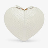 Le Coeur snow white leather crossbody bag