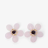 Bloom pink glass earrings
