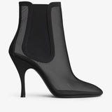 Transparent mesh chelsea boots