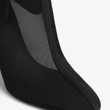Transparent mesh chelsea boots
