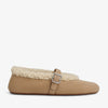 Alaïa Camel merino shearling ballet flats