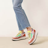 Nama red mesh sneakers