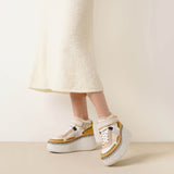 Nama platform light brown mesh sneakers