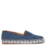 Piia denim logo espadrille flats