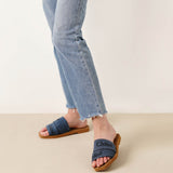 Woody denim slide sandals