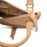 Marcie beige leather double carry bag
