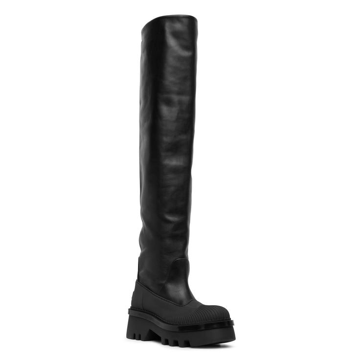 Raina black overknee leather boots