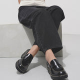 Noua black leather loafers
