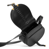 Marcie black suede crossbody bag