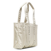 Woody medium ivory nylon tote bag