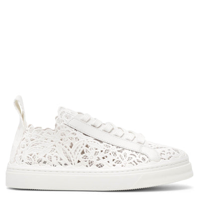 Lauren white lace sneakers