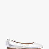 Marcie silver leather ballerinas