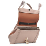 Penelope medium beige leather bag