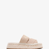 Mila beige linen flats