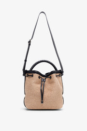 Marcie beige raffia bag