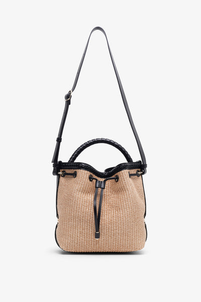 Marcie beige raffia bag