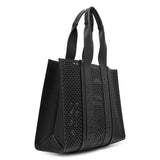 Woody large black leather bag