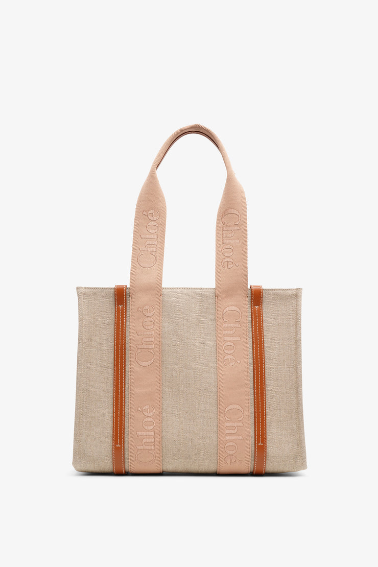 Woody medium beige canvas bag