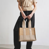 Woody medium beige leather bag