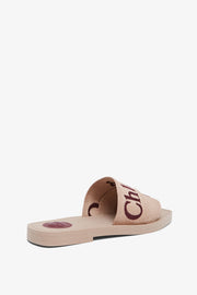 Woody dusty pink slides