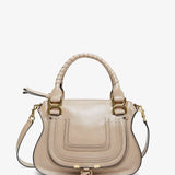 Marcie deep beige leather tote bag