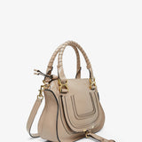 Marcie deep beige leather tote bag