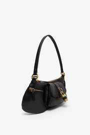 The 99 black leather shoulder bag