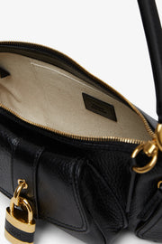 The 99 black leather shoulder bag