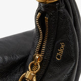Small black bracelet hobo bag
