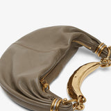 Small grey bracelet hobo bag