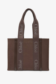 Woody brown medium tote bag