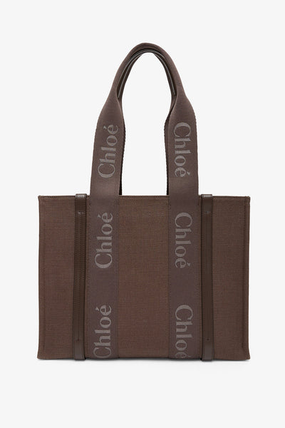 Woody brown medium tote bag