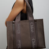 Woody brown medium tote bag