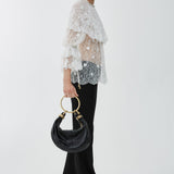Gathered top in lace