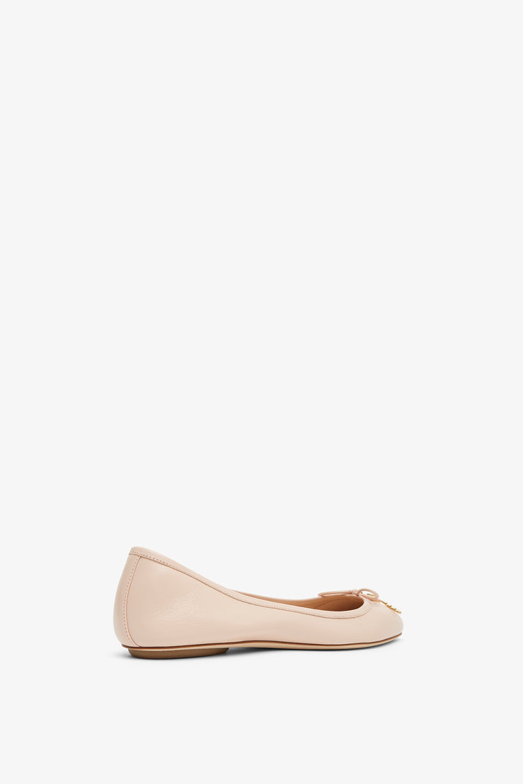 Iris beige leather ballerinas