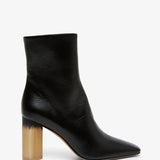 Georgia black leather ankle boots