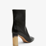 Georgia black leather ankle boots
