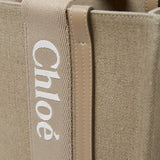 Woody medium light brown canvas bag
