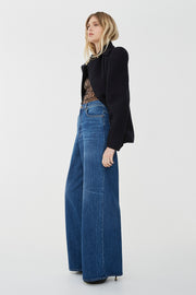 High-rise wide leg jeans