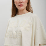 Logo cotton jersey cropped t-shirt