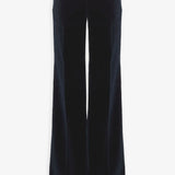 Flared tailored velvet trousers