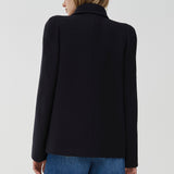 Oversized short wool coat
