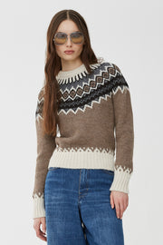 Faire isle wool knit sweater