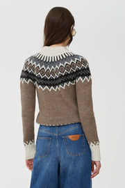 Faire isle wool knit sweater