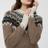 Faire isle wool knit sweater