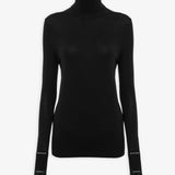 Fitted wool knit turtleneck