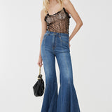 Fluid flare jeans